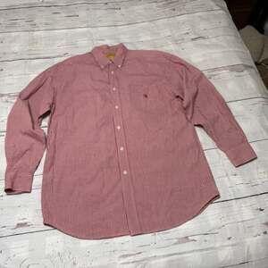 Duck Head Walton Gingham Performance Poplin Sport Shirt in Red Ochre